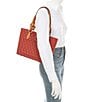 Color:Red - Image 4 - Blakely Collection Small Signature Logo Tammy Magnetic Snap Tote Bag