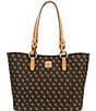 Color:Brown Tmoro - Image 1 - Blakely Collection Signature Logo Tammy Canvas Tote Bag