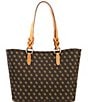 Color:Brown Tmoro - Image 2 - Blakely Collection Signature Logo Tammy Canvas Tote Bag