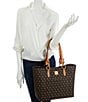 Dooney & Bourke Blakely Collection Signature Logo Tammy Canvas Tote Bag, Color:Brown Tmoro - Image 4