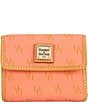 Color:Coral - Image 1 - Blakely Signature Logo Small Flap Wallet