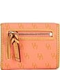 Color:Coral - Image 2 - Blakely Signature Logo Small Flap Wallet