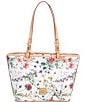Color:White - Image 1 - Botanical Collection Small Leisure Shopper Tote Bag