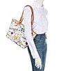 Color:White - Image 4 - Botanical Collection Small Leisure Shopper Tote Bag