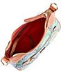 Color:Blue - Image 3 - Bright Marbled Small Hobo Bag