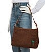 Dooney & Bourke Chloe 30 Suede Hobo Shoulder Bag - Image 4