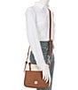 Dooney & Bourke Color Block Leather Crossbody Bag, Color:White/Caramel - Image 4