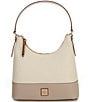 Dooney & Bourke Color Block Leather Hobo Shoulder Bag, Color:BONE/LT TAUPE - Image 1