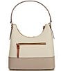 Dooney & Bourke Color Block Leather Hobo Shoulder Bag, Color:BONE/LT TAUPE - Image 2