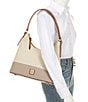 Dooney & Bourke Color Block Leather Hobo Shoulder Bag, Color:BONE/LT TAUPE - Image 4