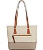 Dooney & Bourke Color Block Shopper Tote Bag, Color:BONE/LT TAUPE - Image 2