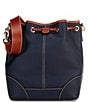 Dooney & Bourke Drawstring Leather Shoulder Bag - Image 2