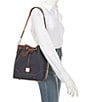 Dooney & Bourke Drawstring Leather Shoulder Bag - Image 4
