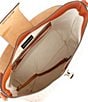 Color:Light Taupe - Image 3 - Embossed Ostrich Leather Hobo Bag