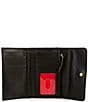 Dooney & Bourke Florentine Collection Leather Flap Wallet, Color:Black/Black - Image 3