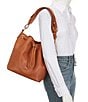 Dooney & Bourke Florentine Leather Drawstring Bucket Bag, Color:Natural - Image 4
