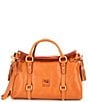 Color:Natural - Image 1 - Florentine Leather Tasseled Satchel Bag