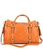 Color:Natural - Image 3 - Florentine Leather Tasseled Satchel Bag