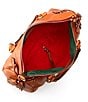 Color:Natural - Image 5 - Florentine Leather Tasseled Satchel Bag