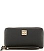 Dooney & Bourke Large Zip Around Wristlet, Color:BLACK/BLACK - Image 1