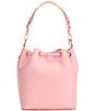 Dooney & Bourke Lucca Leather Drawstring Shoulder Bucket Bag, Color:Pale Pink - Image 2