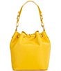Dooney & Bourke Lucca Leather Drawstring Slouchy Shoulder Bucket Bag, Color:Dandelion - Image 2
