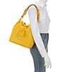 Dooney & Bourke Lucca Leather Drawstring Shoulder Bucket Bag, Color:Dandelion - Image 4