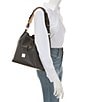 Dooney & Bourke Lucca Leather Drawstring Slouchy Shoulder Bucket Bag, Color:Black - Image 4