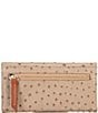 Color:Light Taupe - Image 2 - Ostrich Collection Continental Snap Clutch Wallet