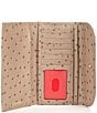 Color:Light Taupe - Image 3 - Ostrich Collection Continental Snap Clutch Wallet