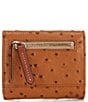 Color:Caramel - Image 2 - Ostrich Collection Small Flap Wallet
