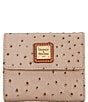 Color:Light Taupe - Image 1 - Ostrich Collection Small Flap Wallet