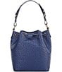 Dooney & Bourke Ostrich Drawstring Bucket Bag, Color:Air Force - Image 2
