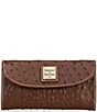 Dooney & Bourke Ostrich Embossed Calf Leather Continental Clutch - Image 1