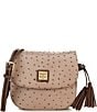 Dooney & Bourke Ostrich Embossed Flap Crossbody Bag, Color:Ltaupe/BT - Image 1