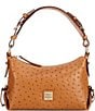 Dooney & Bourke Ostrich Embossed Leather Hobo 25 Hobo Shoulder Bag - Image 5