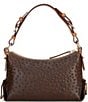 Dooney & Bourke Ostrich Embossed Leather Hobo 25 Hobo Shoulder Bag - Image 2