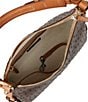 Dooney & Bourke Ostrich Embossed Leather Hobo 25 Hobo Shoulder Bag - Image 3