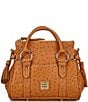 Dooney & Bourke Ostrich Embossed Leather Satchel With Pocket - Image 1