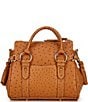 Dooney & Bourke Ostrich Embossed Leather Satchel With Pocket - Image 2