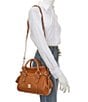Dooney & Bourke Ostrich Embossed Leather Satchel With Pocket - Image 4
