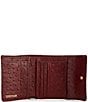 Dooney & Bourke Ostrich Embossed Leather Small Flap Wallet, Color:Burgundy - Image 3