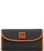 Color:Black - Image 1 - Pebble Collection Continental Clutch Wallet
