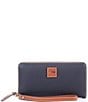 Dooney & Bourke Pebble Collection Large Zip Around Wristlet, Color:Black - Image 1