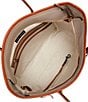 Dooney & Bourke Pebble Collection Leather Contrast Trim Tote Bag, Color:Taupe - Image 3