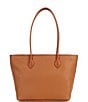 Color:Caramel - Image 2 - Pebble Collection Leather Tote Bag