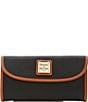 Dooney & Bourke Pebble Continental Leather Clutch Wallet, Color:Black - Image 1