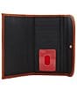 Color:Black - Image 2 - Pebble Continental Leather Clutch Wallet