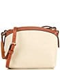 Dooney & Bourke Pebble Grain Domed Crossbody Bag, Color:Bone - Image 2