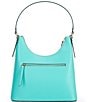 Color:Mint - Image 2 - Saffiano Leather Hobo Bag